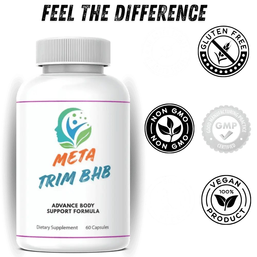 MetaTrim BHB supplement bottle, advance body support formula, 60 capsules